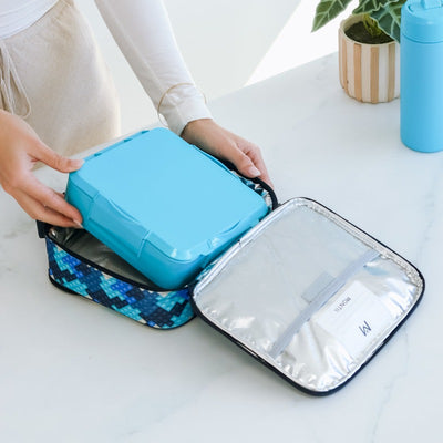 Montiico medium lunch bag- block land