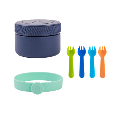 Montiico mini food jar bundle- navy