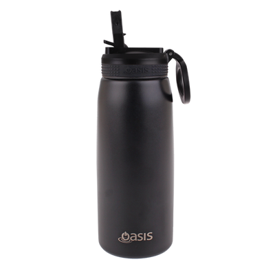 Oasis 780ml Insulated Sipper bottle- black