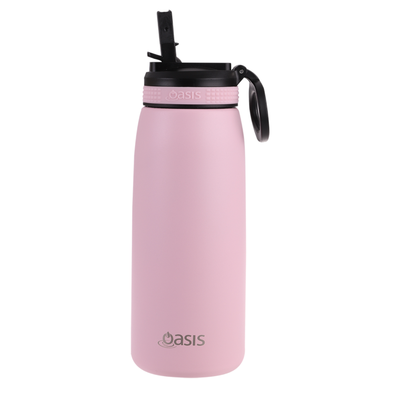 Oasis 780ml Insulated Sipper bottle- carnation