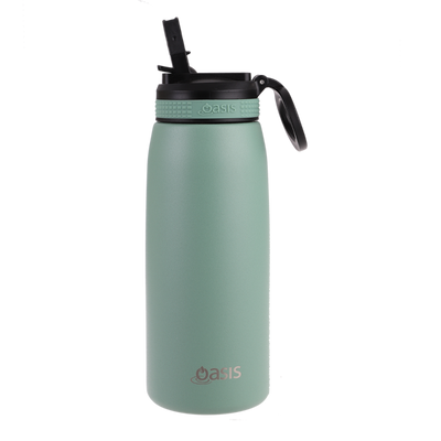 Oasis 780ml Insulated Sipper bottle- sage green