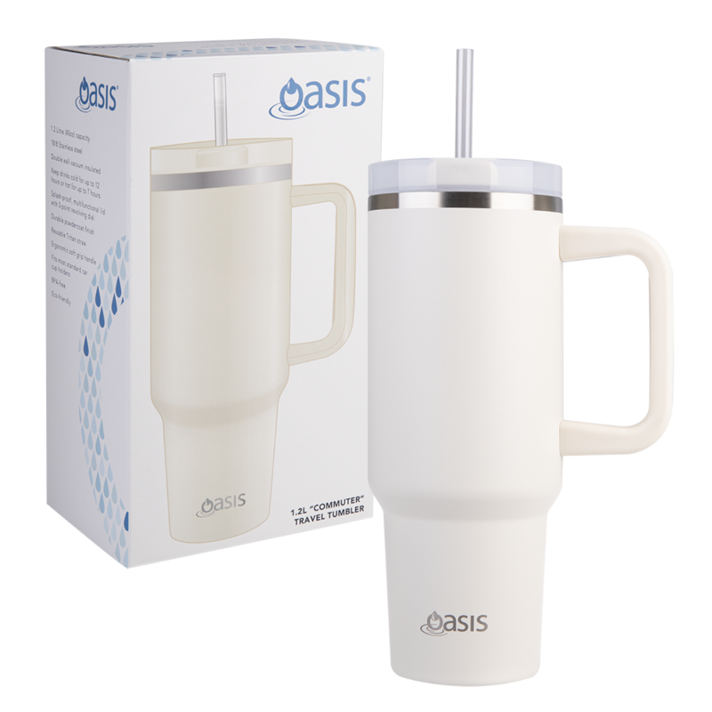 Oasis Insulated Commuter Travel Tumbler 1.2L- Alabaster