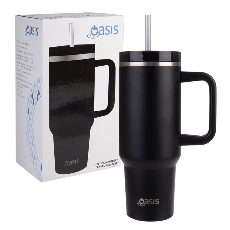 Oasis Insulated Commuter Travel Tumbler 1.2L- Black