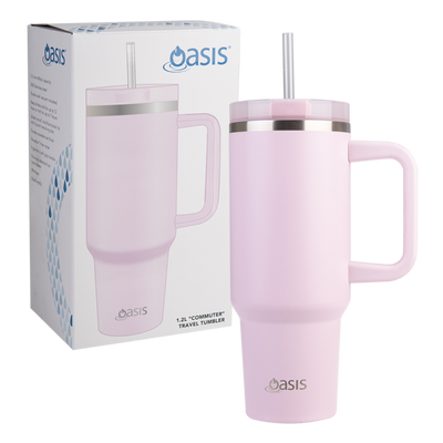 Oasis Insulated Commuter Travel Tumbler 1.2L- Pink Lemonade