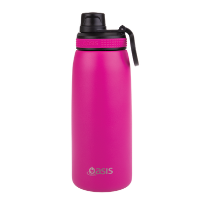 Oasis 780ml sports bottle screw top- fuchsia