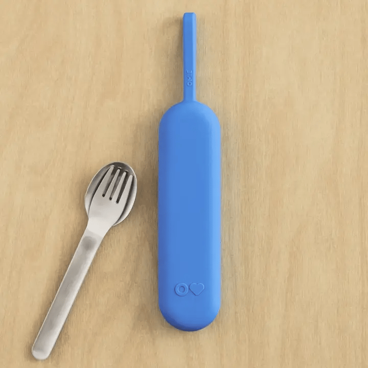 OmieUp stainless steel utensil pod set- azure