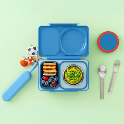 OmieUp stainless steel utensil pod set- azure