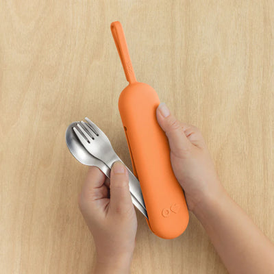 OmieUp stainless steel utensil pod set- sunny