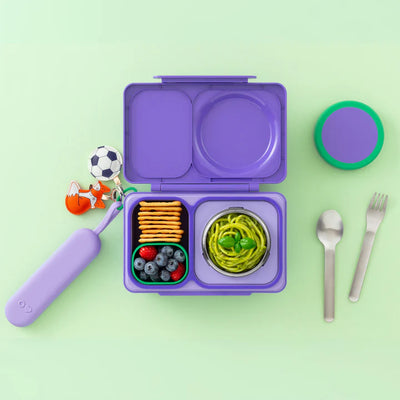 OmieUp stainless steel utensil pod set- violet