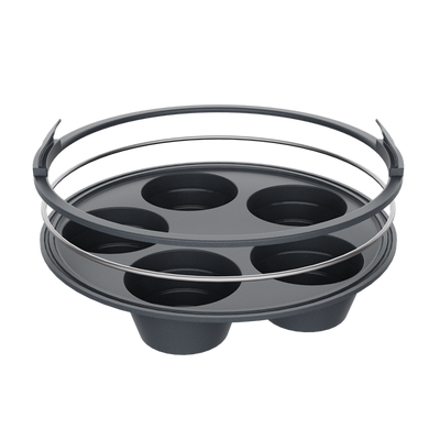 Round silicone air fryer muffin tray