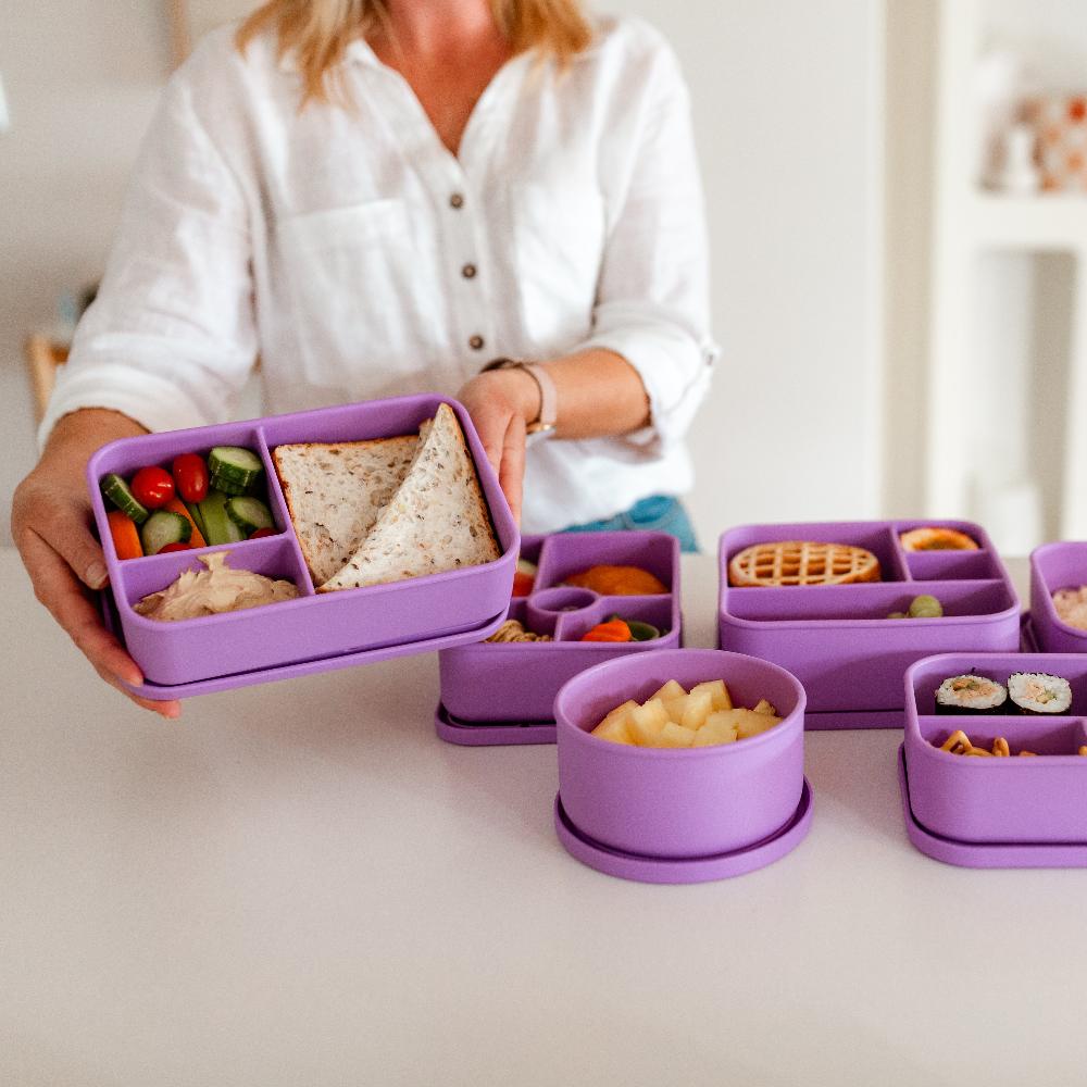 Adventure Snacks Silicone Lunchbox - Large 3 Compartment