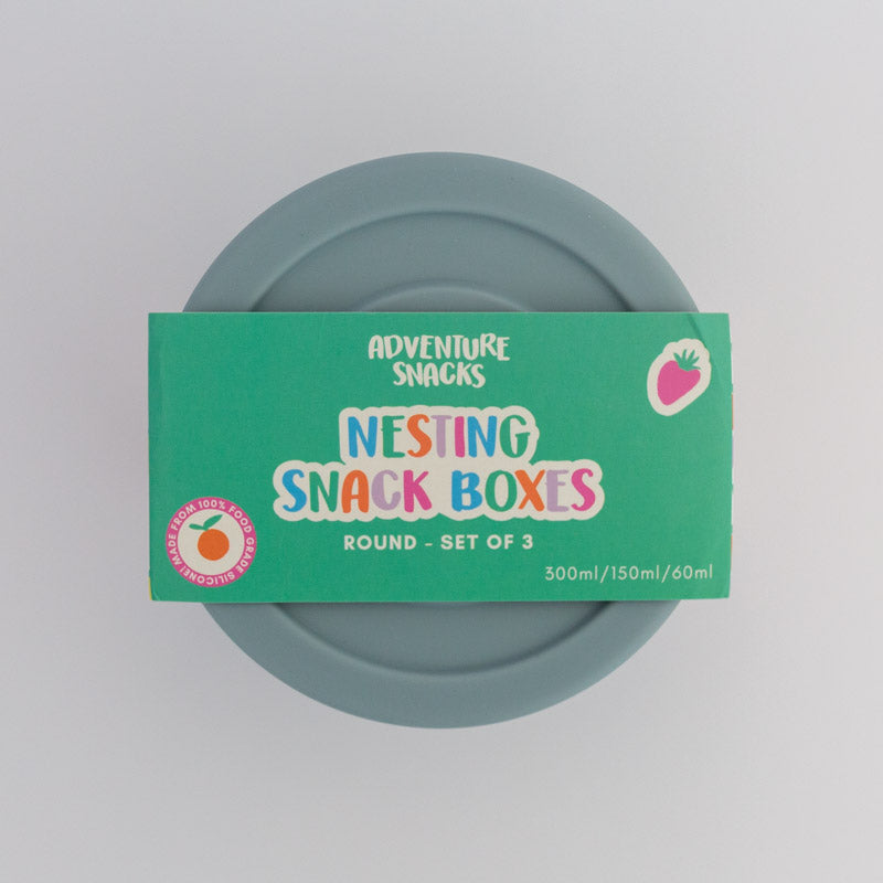 Adventure Snacks Silicone Nesting Containers round