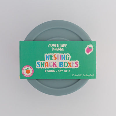 Adventure Snacks Silicone Nesting Containers round