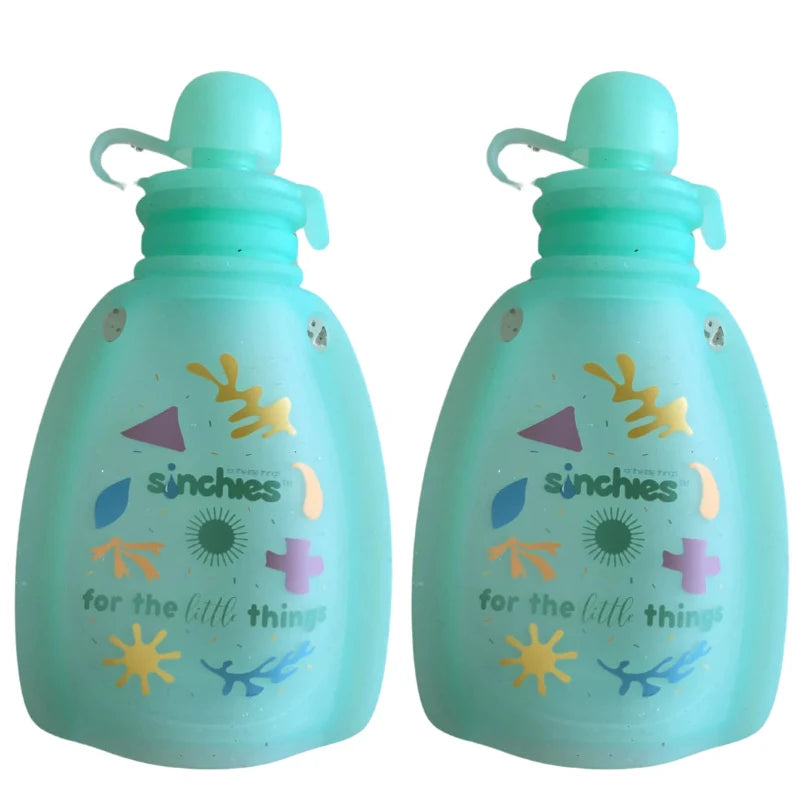 Sinchies silicone squeezy pouch - green