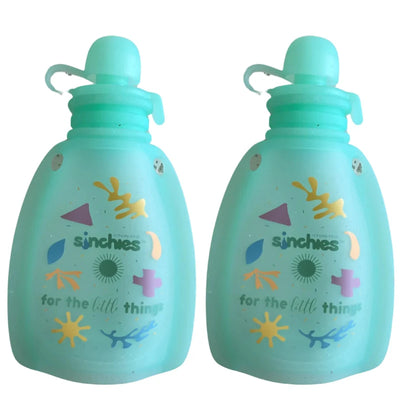 Sinchies silicone squeezy pouch - green