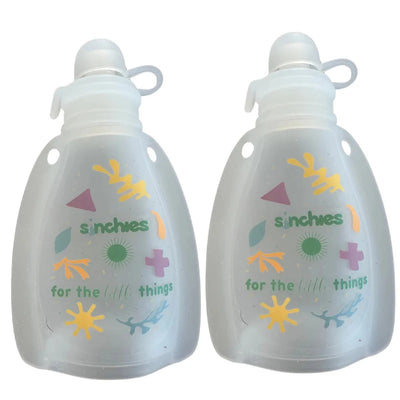 Sinchies silicone squeezy pouch - white