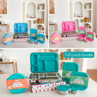 Advneture Snacks full lunchbox bundle Silicone and Stainless Steel