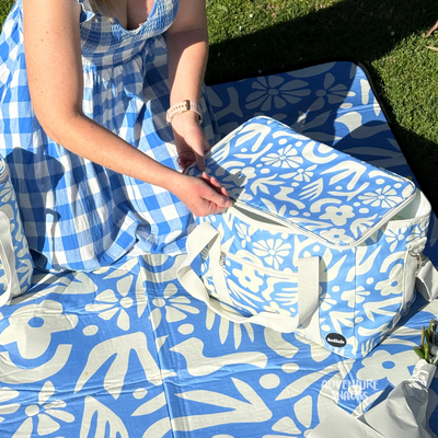 Kollab picnic bag- butter blue