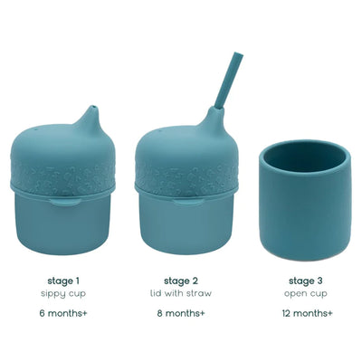 We Might Be Tiny Sippie Cup Set Blue Dusk