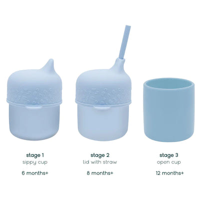 We Might Be Tiny Sippie Cup Set Powder Blue