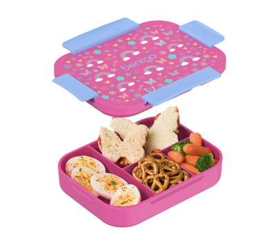 bentgo snap & go lunchbox- butterflies & rainbows