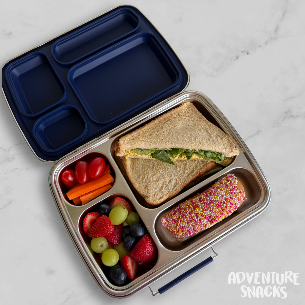 Adventure Snacks Stainless Steel Lunch Box - 4 Compartment