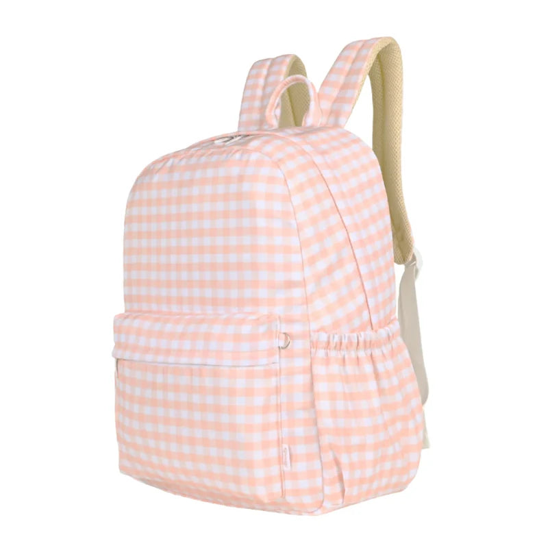 Kinnder backpack- pink gingham