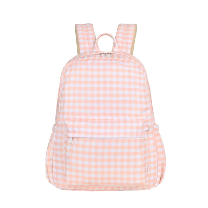 Kinnder backpack- pink gingham