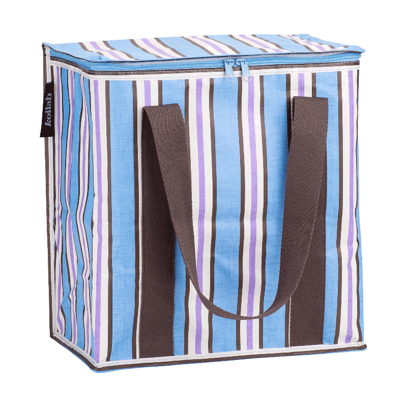 Kollab cooler bag- choc blue stripe