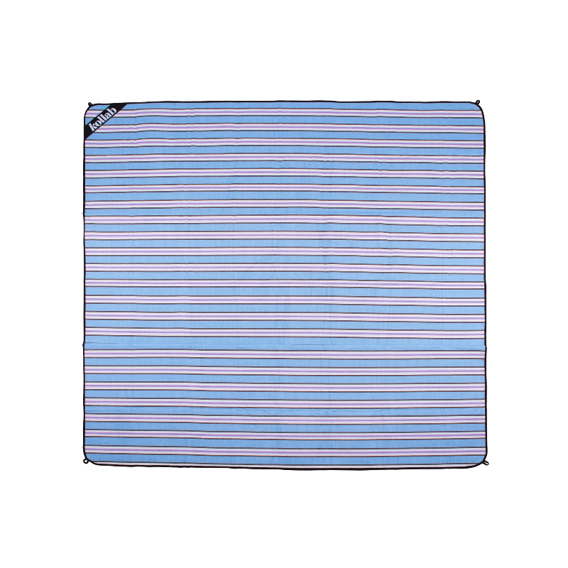 Kollab picnic mat- choc blue stripe