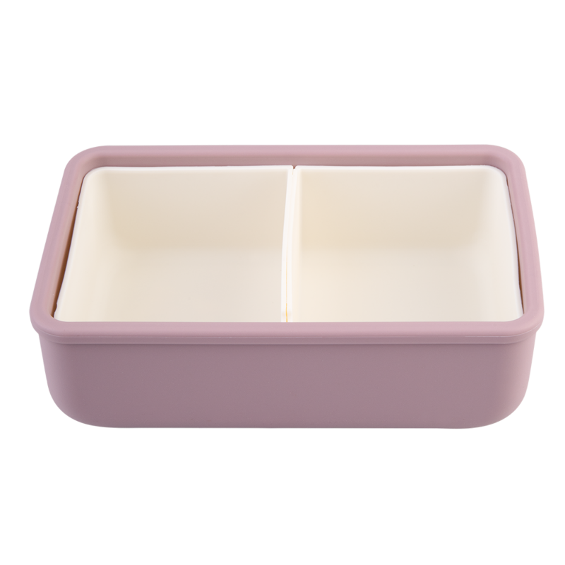 Melii silicone bento with dividers- blue & mint