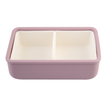 Melii silicone bento with dividers- blue & mint
