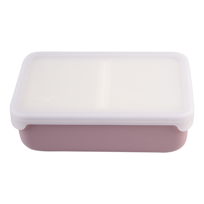 Melii silicone bento with dividers- blue & mint