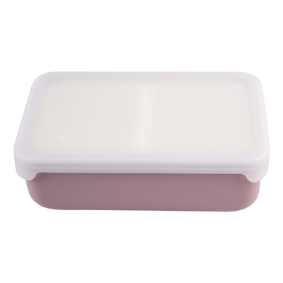 Melii silicone bento with dividers- blue & mint
