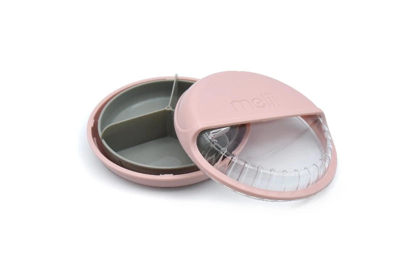 Melii Spin Snack Containers- pink/grey