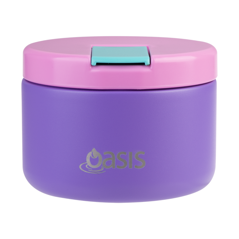 Oasis food flask 300ml -mermaid purple