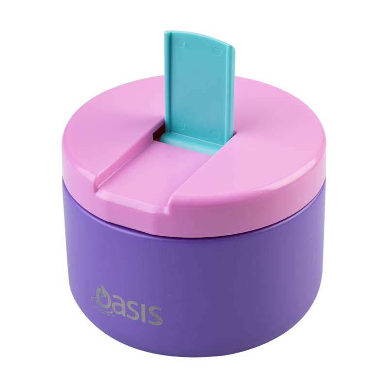 Oasis food flask 300ml -mermaid purple