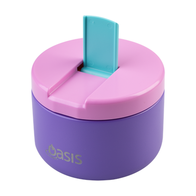 Oasis food flask 300ml -mermaid purple