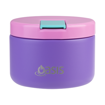 Oasis food flask 300ml -mermaid purple