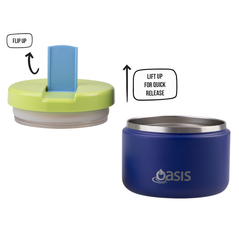 Oasis food flask 300ml -peacock blue