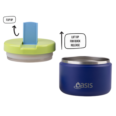 Oasis food flask 300ml -peacock blue
