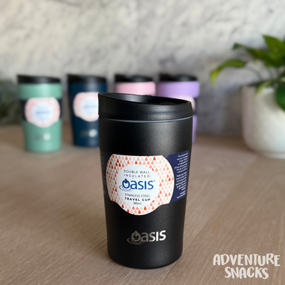 oasis travel coffee cup black