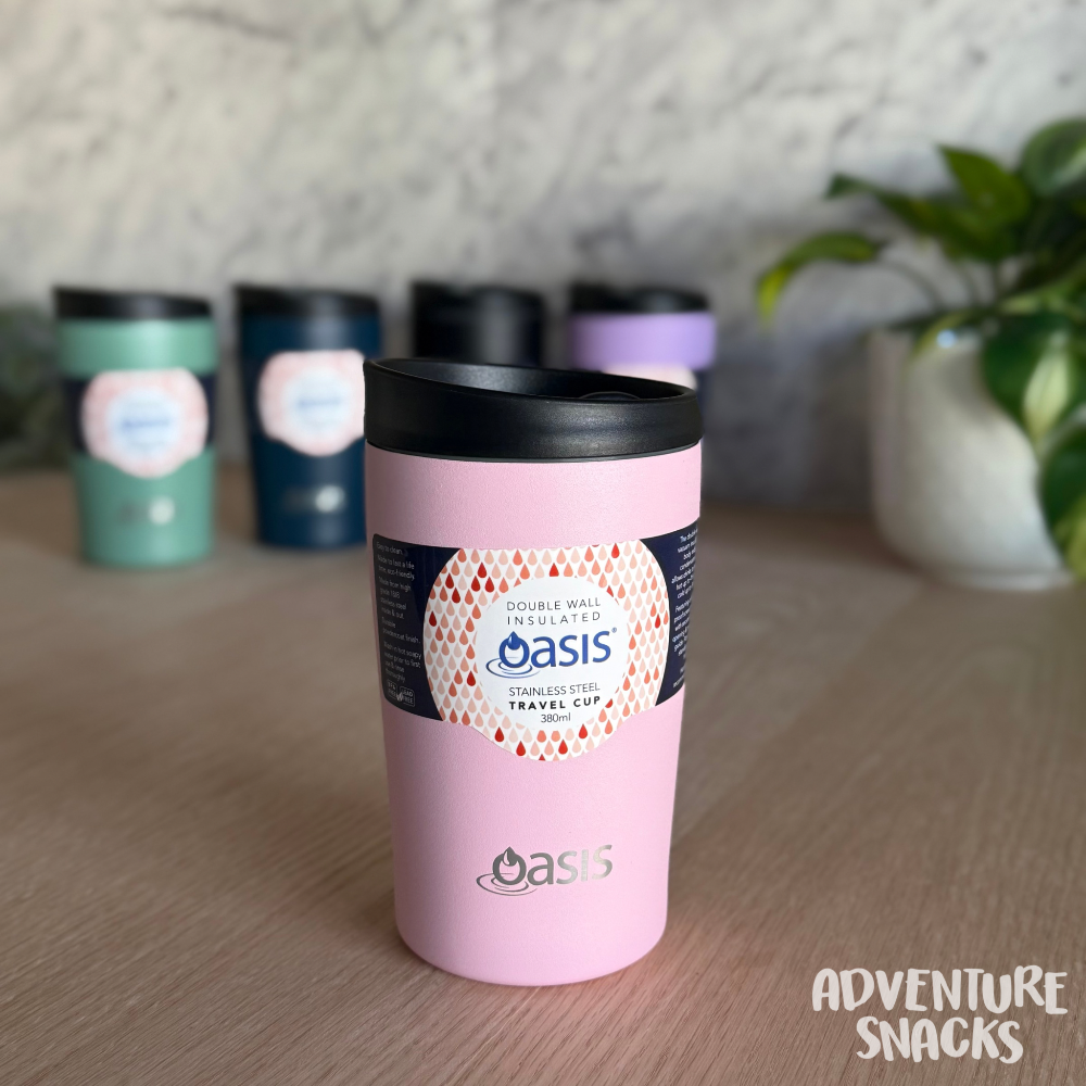 oasis travel coffee cup carnation pink