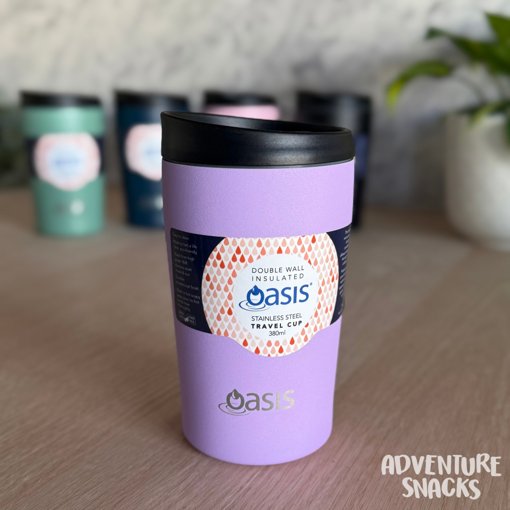 oasis travel coffee cup purple
