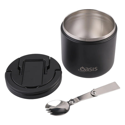 Oasis food flask with quick release lid - 550ml - Black