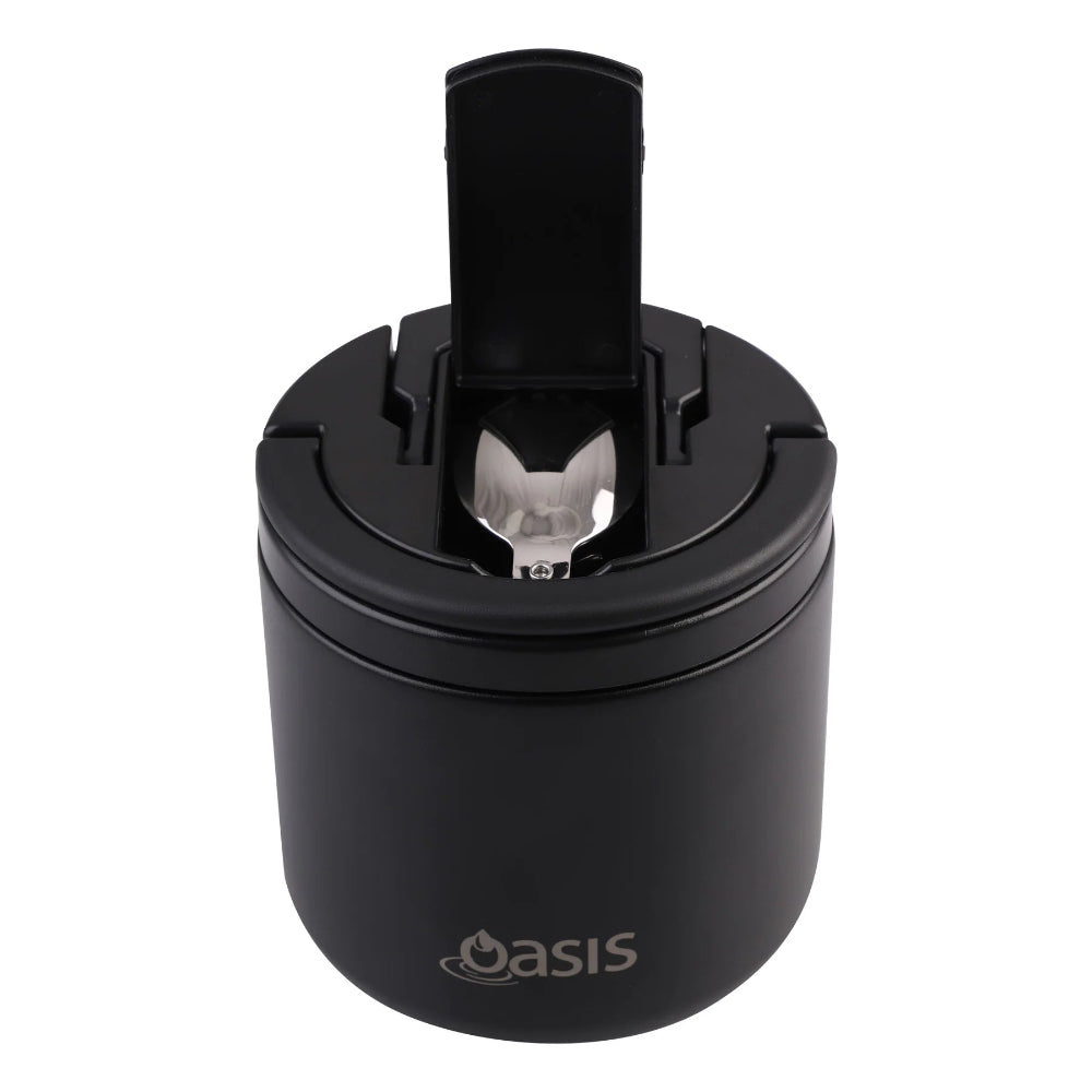 Oasis food flask with quick release lid - 550ml - Black