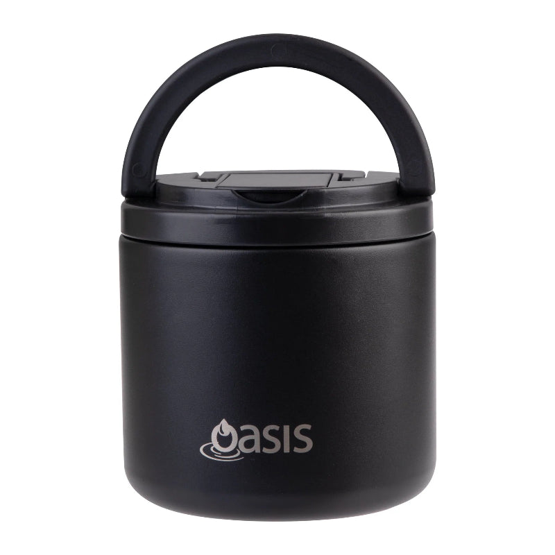 Oasis food flask with quick release lid - 550ml - Black