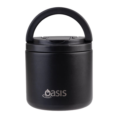 Oasis food flask with quick release lid - 550ml - Black