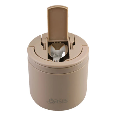 Oasis food flask with quick release lid - 550ml - latte