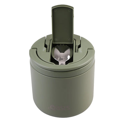 Oasis food flask with quick release lid - 550ml - Olive Green